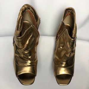 Delicious Gold Ankle Booties